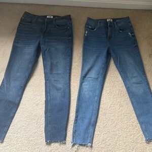 Kensie Women's Skinny Jeans in Dark and Light Blue